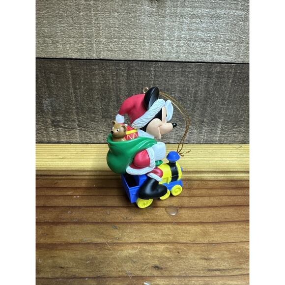 Santa Mickey Mouse on Train Disney Christmas Magic Ornament Grolier In Box - Picture 2 of 5
